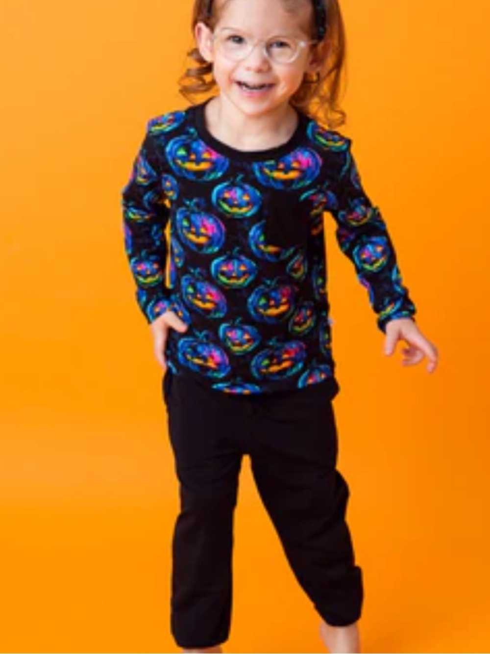Kyte Baby 12-18Mo Pumpkin Print Long Sleeve Pocket Tee - Picture 2 of 6